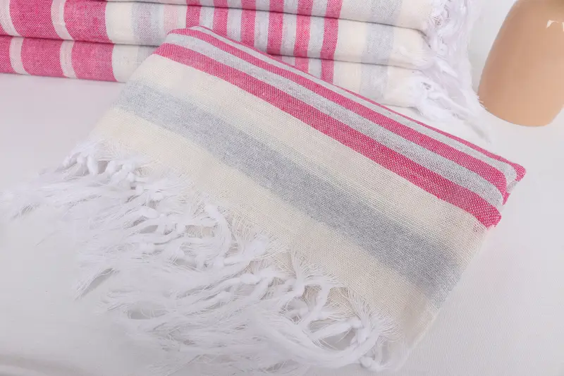 Quick-Dry Beach Towel, Best Friend Gift Ideas, Personalized Wedding Gift, Turkish Towel USA, 68x40 Cotton Striped Towel, Custom Wedding Towel - 4