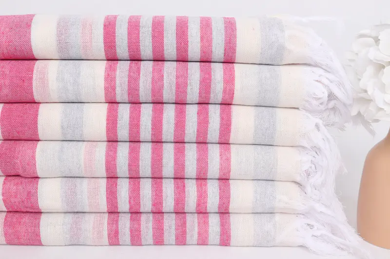 Quick-Dry Beach Towel, Best Friend Gift Ideas, Personalized Wedding Gift, Turkish Towel USA, 68x40 Cotton Striped Towel, Custom Wedding Towel - 3
