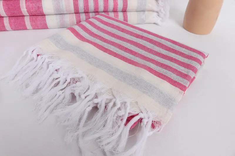 Quick-Dry Beach Towel, Best Friend Gift Ideas, Personalized Wedding Gift, Turkish Towel USA, 68x40 Cotton Striped Towel, Custom Wedding Towel - 5