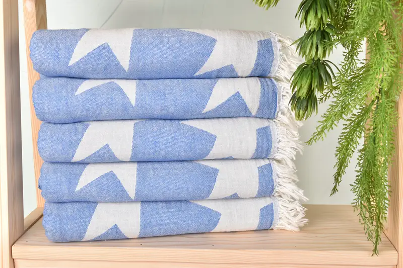 Bachelorette Favor, Turkish Towel Beach Towel, Personalized Bridesmaid Gift, 68x36 Cotton Star Design Towel, Cotton towel, Gifts For Him - 3