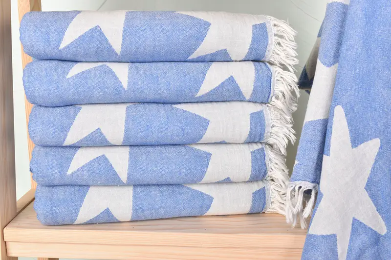Bachelorette Favor, Turkish Towel Beach Towel, Personalized Bridesmaid Gift, 68x36 Cotton Star Design Towel, Cotton towel, Gifts For Him - 2