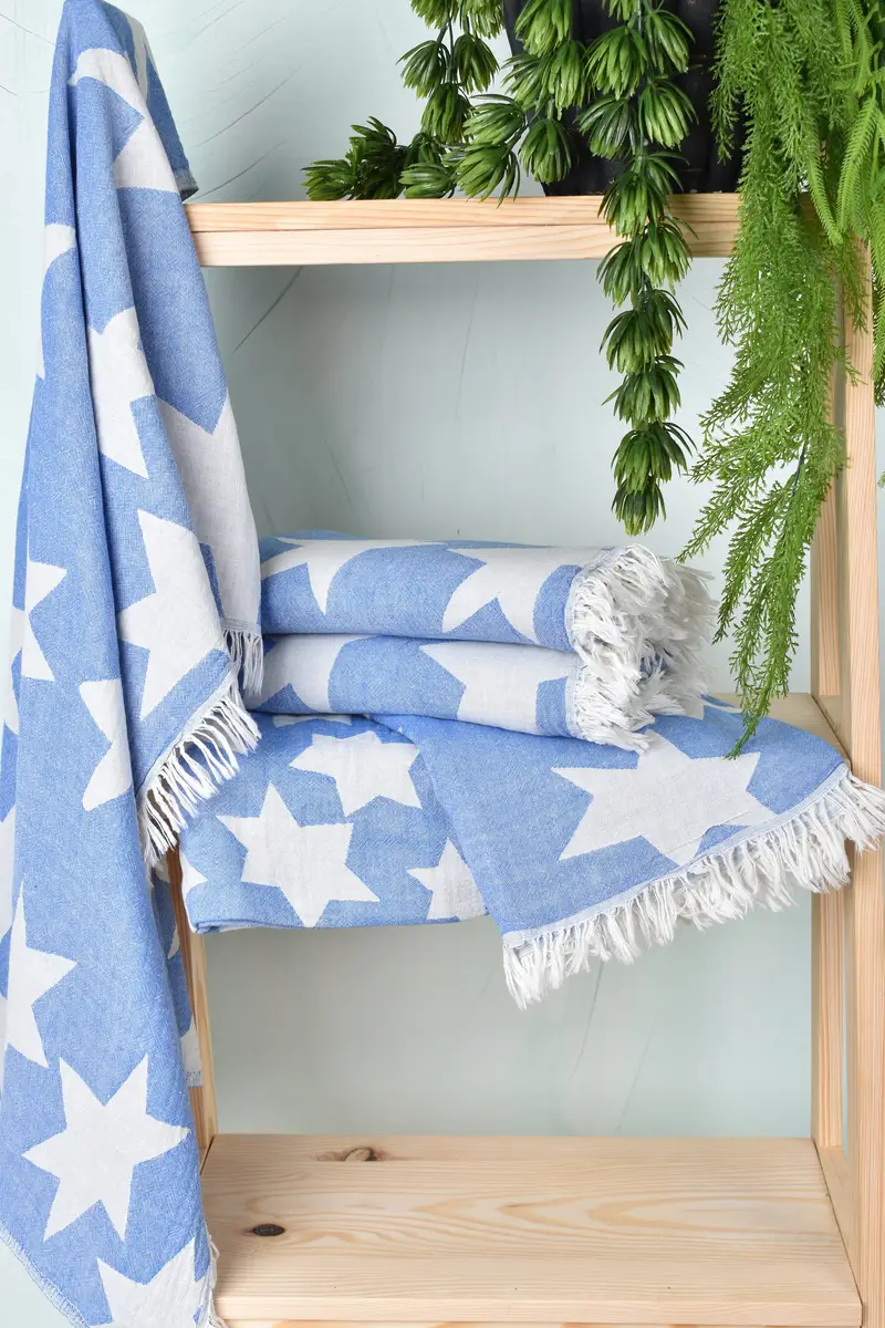 Bachelorette Favor, Turkish Towel Beach Towel, Personalized Bridesmaid Gift, 68x36 Cotton Star Design Towel, Cotton towel, Gifts For Him - 7