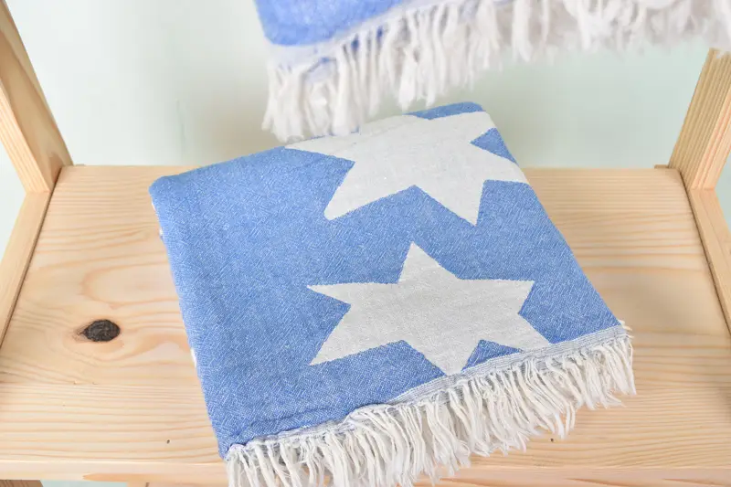 Bachelorette Favor, Turkish Towel Beach Towel, Personalized Bridesmaid Gift, 68x36 Cotton Star Design Towel, Cotton towel, Gifts For Him - 6