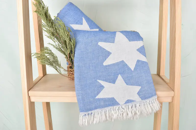 Bachelorette Favor, Turkish Towel Beach Towel, Personalized Bridesmaid Gift, 68x36 Cotton Star Design Towel, Cotton towel, Gifts For Him - 5