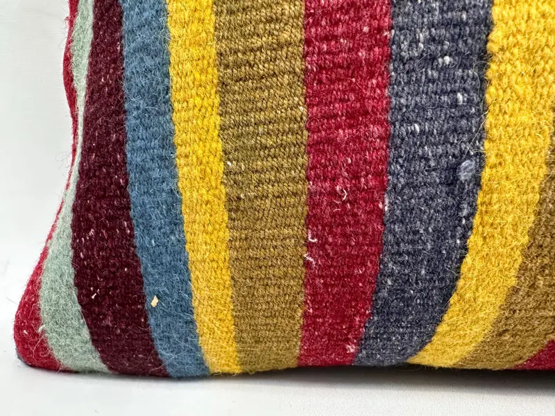 Decorative Throw Pillow Case, Throw Kilim Pillow, Ethnical Kilim Rug Pillow, 16x36 Yellow Pillow Cover, Cushion, Kilim Pillow Cover - 2