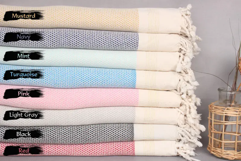Fouta towel, Wedding Gifts Towel, Vegas Bachelorette Party Favors, Spa Towel, Gift For Best Friend, Personalized Gift, 68x40 Cotton Striped Towel - 1