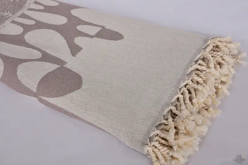 Wedding Gift Customized Blanket, Handmade Gift, Throw Blanket, 100x80 Cotton Turtle Design Towel, Bridal Shower Gift, Woven Throw Blanket - 8