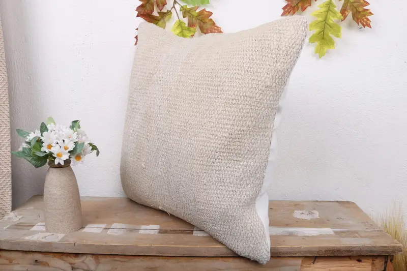 Home Decor Pillow, Turkish Pillow, Decorative Throw Cushion Case, 18x18 White Pillow, Traditional Cushion Case, Pillow, Pillow for Couch - 4