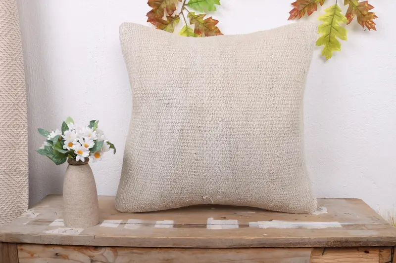 Home Decor Pillow, Turkish Pillow, Decorative Throw Cushion Case, 18x18 White Pillow, Traditional Cushion Case, Pillow, Pillow for Couch - 1