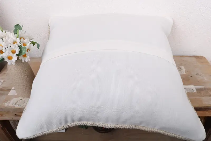 Home Decor Pillow, Turkish Pillow, Decorative Throw Cushion Case, 18x18 White Pillow, Traditional Cushion Case, Pillow, Pillow for Couch - 7