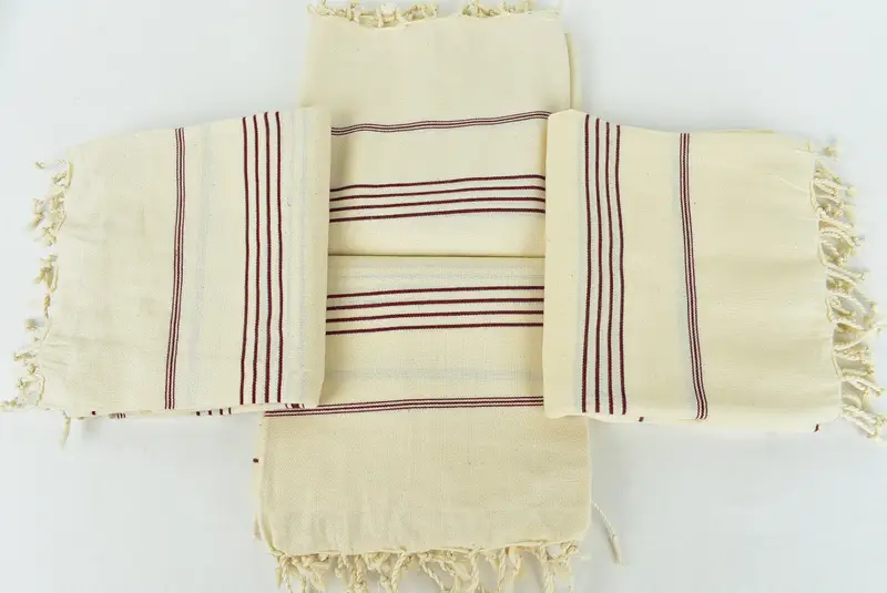 Custom Beach Towel, Custom Turkish Towel, 70x40 Linen Striped Towel, Traditional Turkish peshtemal for hammam, Thin towel, Beach towel, Custom Gifts - 6