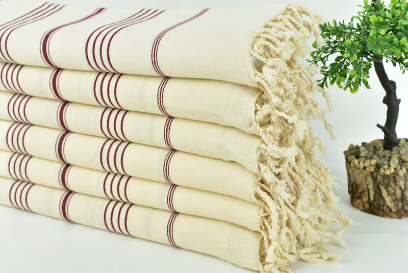 Custom Beach Towel, Custom Turkish Towel, 70x40 Linen Striped Towel, Traditional Turkish peshtemal for hammam, Thin towel, Beach towel, Custom Gifts - 3
