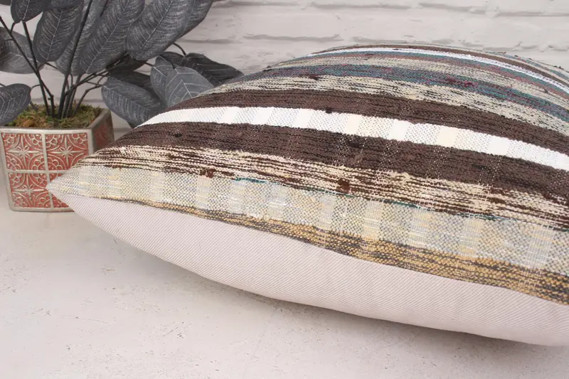 Throw Kilim Pillow, Handmade Rug Seat Cushion Case, Kilim Cushion Sham, Handmade Kilim Cushion, Cushion Cover, 20x20 White Pillow Cover - 6