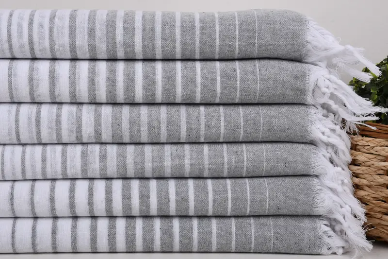 70x40 Cotton Striped Towel, Bridesmaid Gifts, Beach towel, Customized Towels, Wedding Anniversary Gift, Beach Towel Bulk, Luxury Turkish Bath Towel - 2