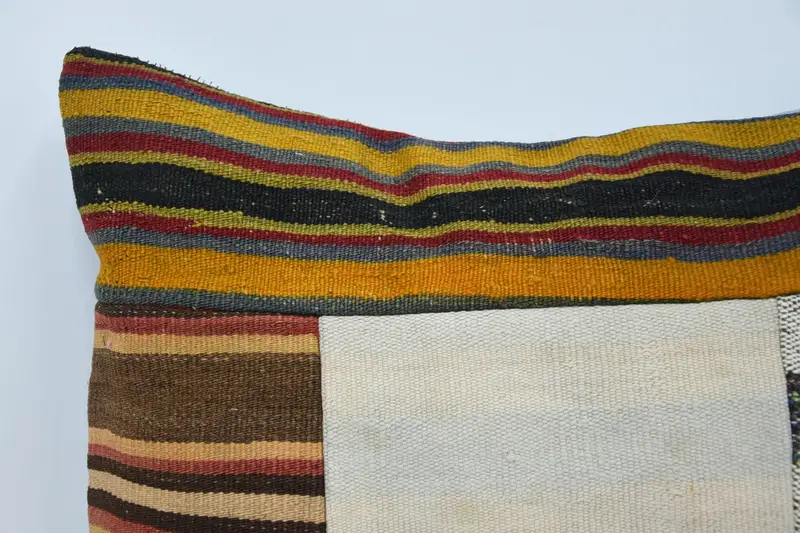 Pillow Cover, 24x24 Brown Pillow Cover, Home Decor Pillow, Handmade Kilim Cushion, Vintage Kilim Throw Pillow, Ethnic Pillow Cover Pillow Cover - 2
