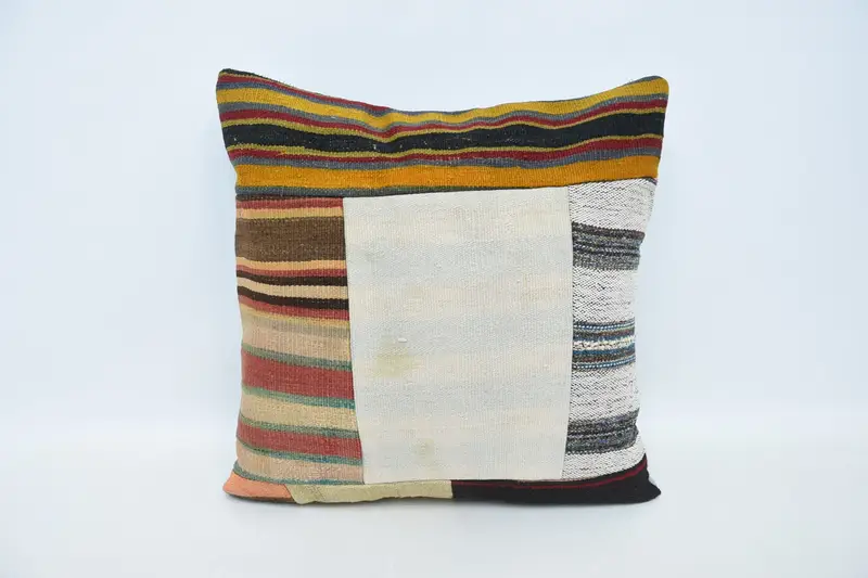 Pillow Cover, 24x24 Brown Pillow Cover, Home Decor Pillow, Handmade Kilim Cushion, Vintage Kilim Throw Pillow, Ethnic Pillow Cover Pillow Cover - 1
