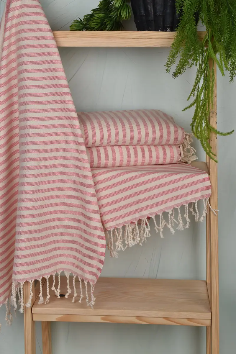40x24 Cotton Striped Towel, First Wedding Anniversary Gift, Turkish Hand Towel, Wedding Gift, Monogram Kitchen Towel, Bachelor Party Favors - 6