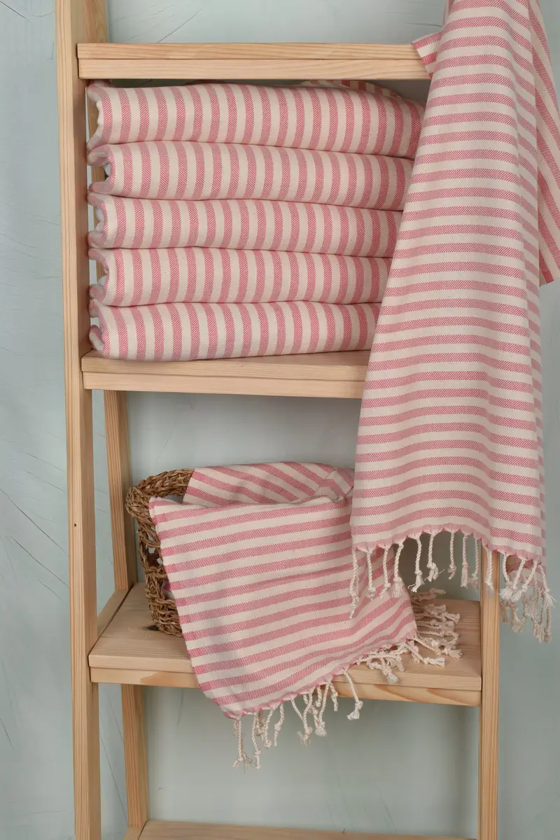 40x24 Cotton Striped Towel, First Wedding Anniversary Gift, Turkish Hand Towel, Wedding Gift, Monogram Kitchen Towel, Bachelor Party Favors - 3