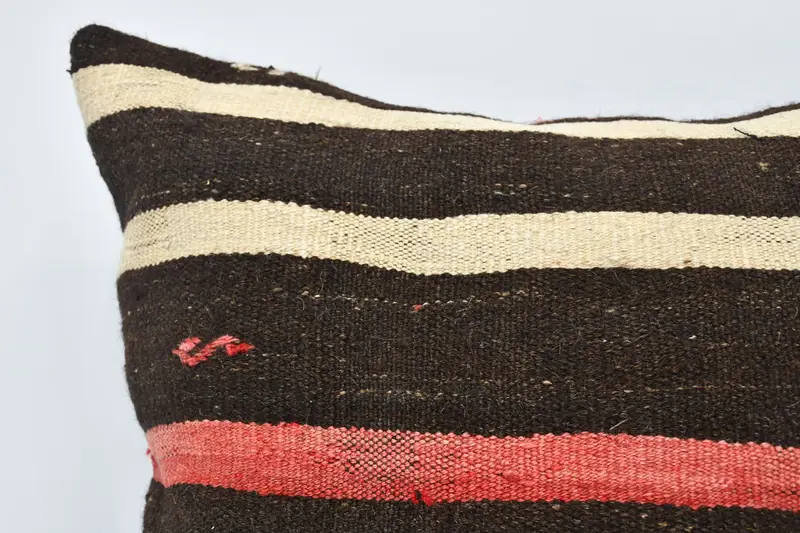 Living Room Throw Pillow, Turkish Kilim Pillow, 28x28 Brown Pillow Sham, Cushion, Kilim Pillow Cover, Pillow for Couch - 2