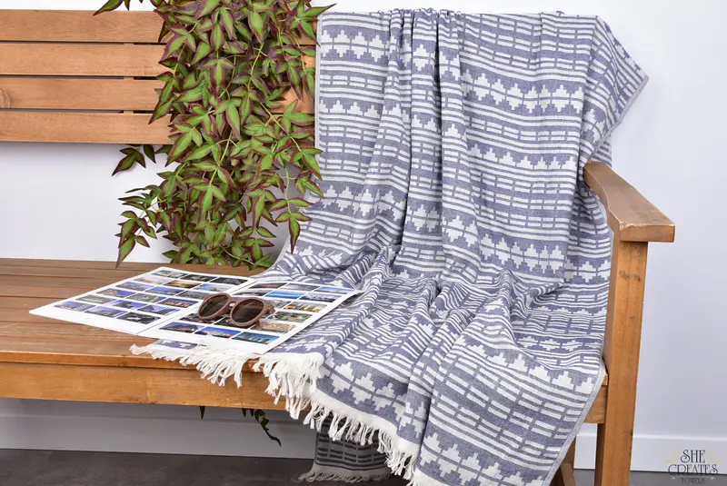 Bachelorette Party Favor, Fouta towel, 70x40 Cotton Kilim Design Towel, Organic towel, Personalized Towel Gift, Soft towel, Girl Trip Party Favor - 3