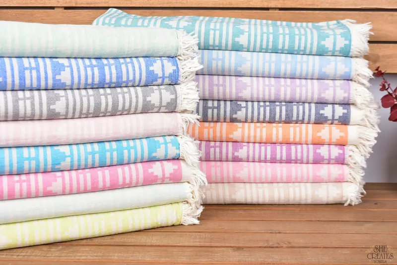 Bachelorette Party Favor, Fouta towel, 70x40 Cotton Kilim Design Towel, Organic towel, Personalized Towel Gift, Soft towel, Girl Trip Party Favor - 1