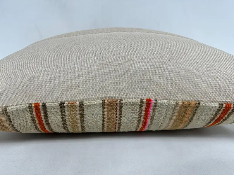 Etnik Kilim Halı Yastığı, 20x28 Bej Yastık Sahibi, Antik Yastıklar, Toss Yastığı Kapağı, Salon Atma Yastığı, El Yapımı Kilim Yastığı, Yastık - 7