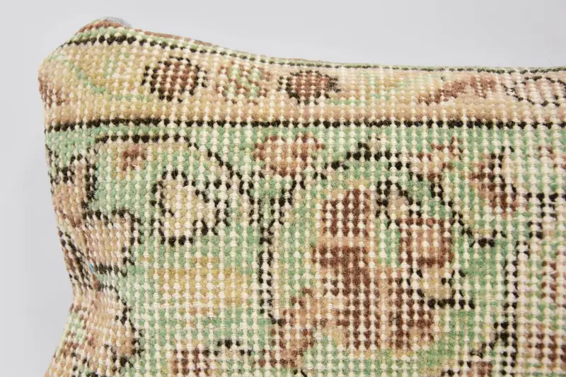 8x16 Green Pillow Case, Boho Pillow, Vintage Pillow Case, Kilim Pillow, Pillow Cover, Ethnical Kilim Rug Pillow, Cotton Pillow - 2