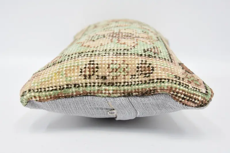 8x16 Green Pillow Case, Boho Pillow, Vintage Pillow Case, Kilim Pillow, Pillow Cover, Ethnical Kilim Rug Pillow, Cotton Pillow - 5