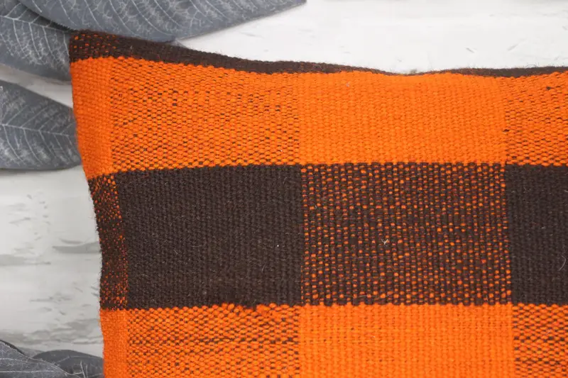 Pillow, Vintage Pillow, Interior Designer Pillow, Southwestern Pillow Case, Sofa Pillow Case, 14x14 Orange Pillow Cover, Ethnical Kilim Rug Pillow - 2