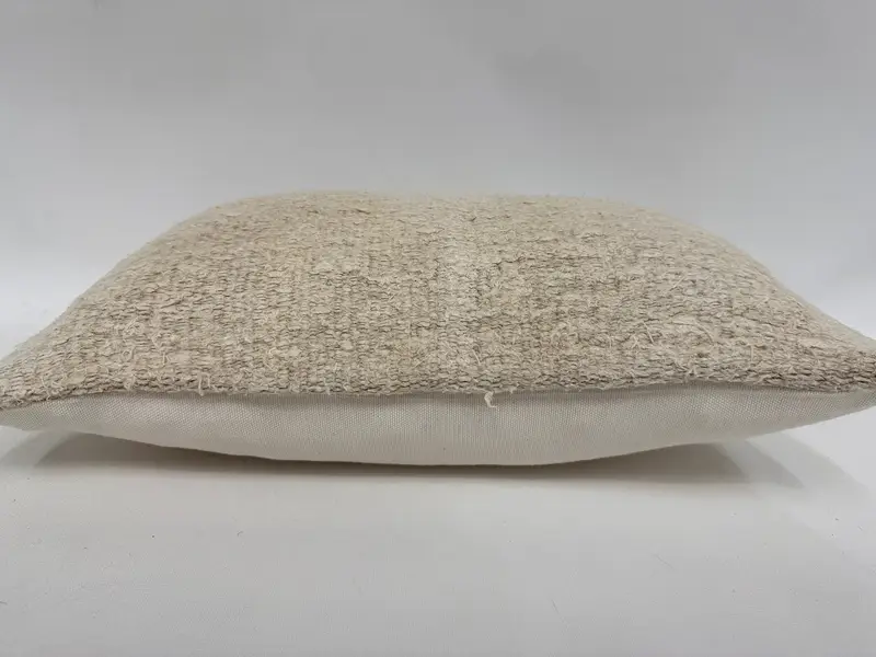 12x20 White Pillow Sham, Kilim Pillow Cover, Lounge Throw Pillow Case, Handmade Kilim Cushion, Ethnical Kilim Rug Pillow, Cushion - 5