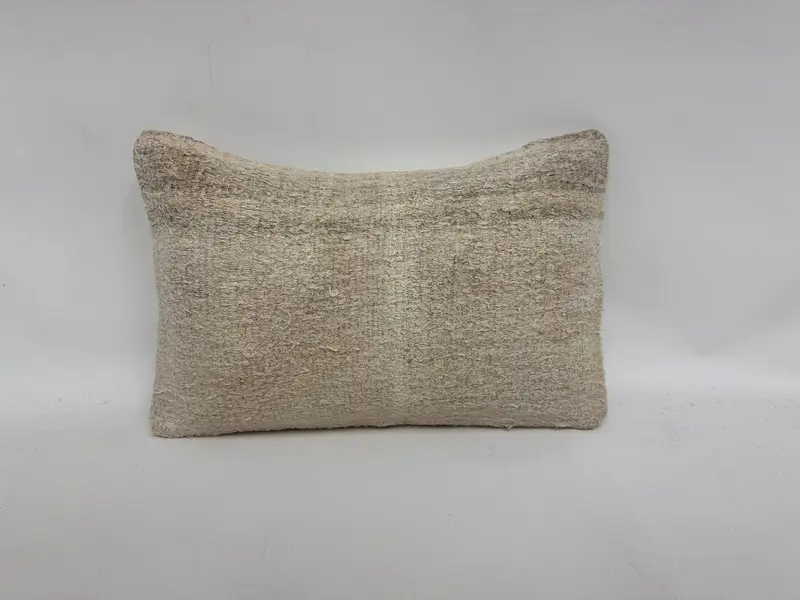 12x20 White Pillow Sham, Kilim Pillow Cover, Lounge Throw Pillow Case, Handmade Kilim Cushion, Ethnical Kilim Rug Pillow, Cushion - 1