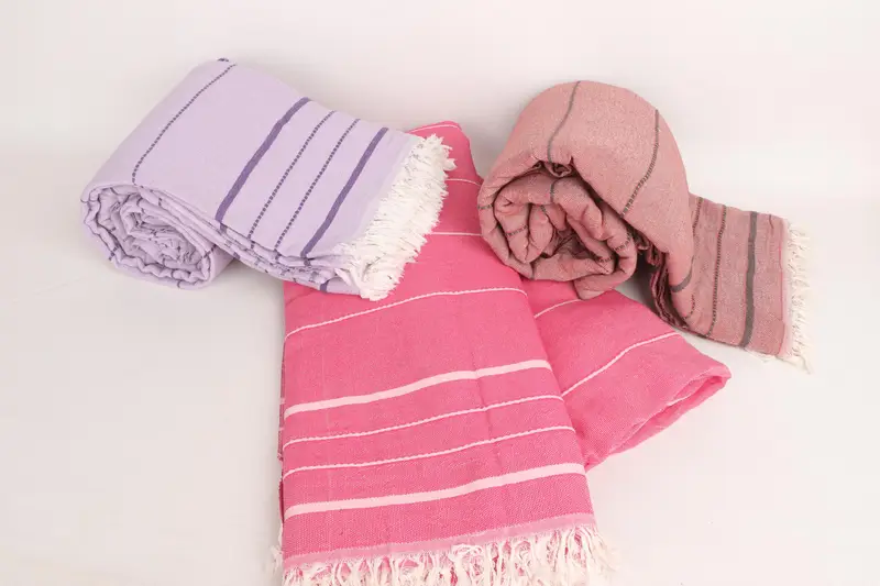 Personalisierte Geschenke, benutzerdefinierte Decke, Boho -Wurfdecke, Weihnachts -Tischdecke, Weihnachtsgeschenke, 100x80 Baumwollstreifentuch, Bio -Stranddecke - 5