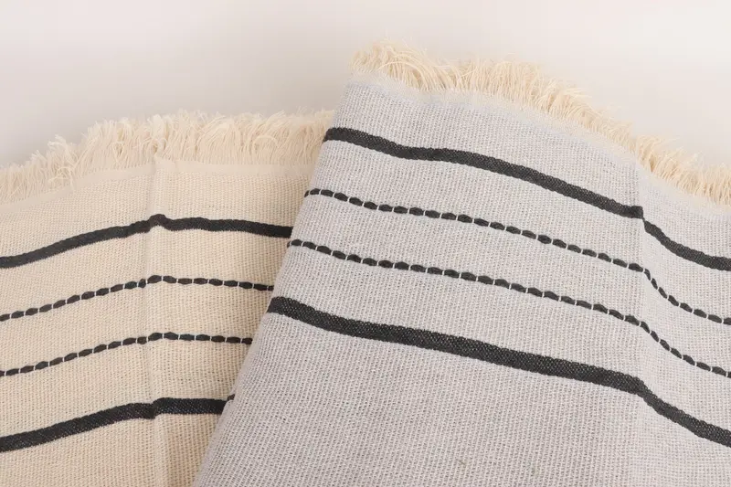 Personalisierte Geschenke, benutzerdefinierte Decke, Boho -Wurfdecke, Weihnachts -Tischdecke, Weihnachtsgeschenke, 100x80 Baumwollstreifentuch, Bio -Stranddecke - 6