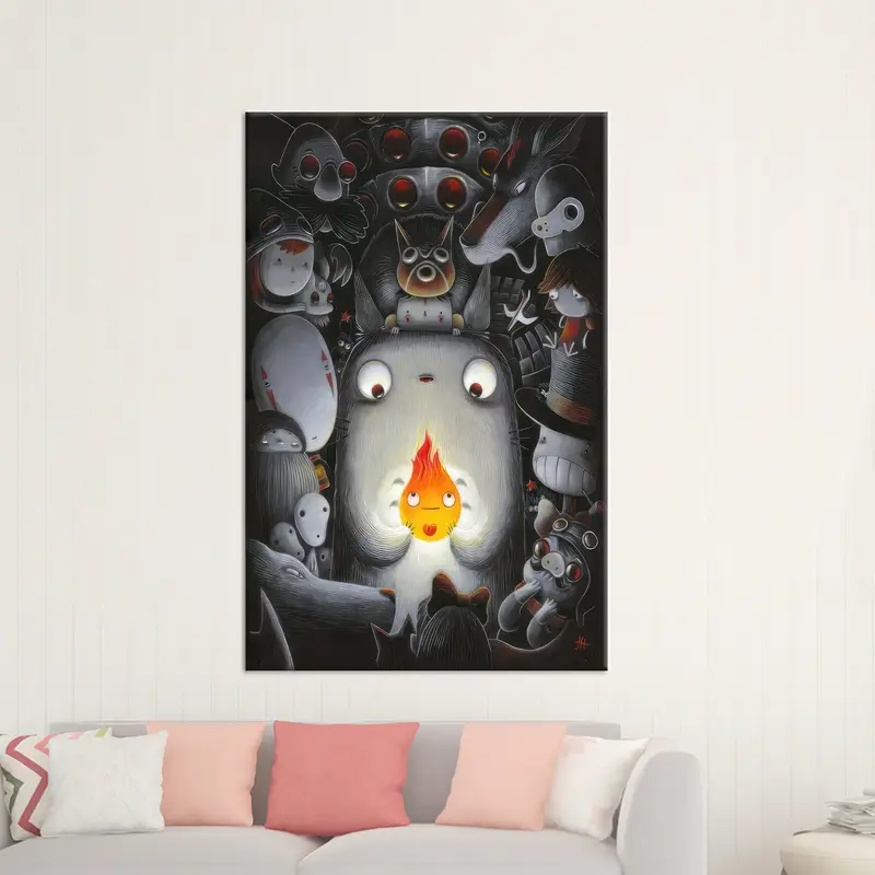 Lienzo abstracto moderno: regalo moderno para amantes del anime para Man Cave