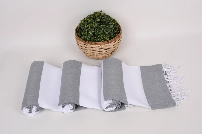 70x40 Cotton Striped Towel, Custom Gifts, Eco-Friendly Turkish Towel, Absorbent towel, Beach Wedding Favor, Quick-Dry Beach Towel, Lightweight towel - 8