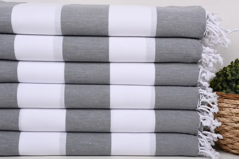 70x40 Cotton Striped Towel, Custom Gifts, Eco-Friendly Turkish Towel, Absorbent towel, Beach Wedding Favor, Quick-Dry Beach Towel, Lightweight towel - 2