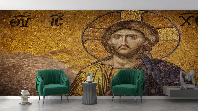 Paper Wall Art, Bright Wall Paper, Mosaic Wall Painting, Modern Mural, Jesus Christ, 3d Wall Paper, Abstract Wall Print, - 7