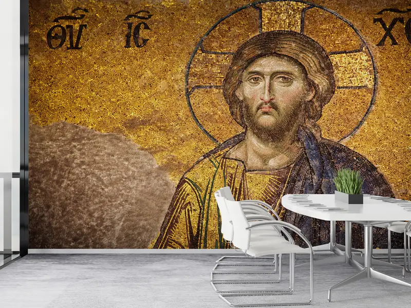 Paper Wall Art, Bright Wall Paper, Mosaic Wall Painting, Modern Mural, Jesus Christ, 3d Wall Paper, Abstract Wall Print, - 9