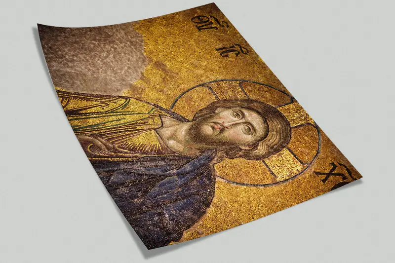 Paper Wall Art, Bright Wall Paper, Mosaic Wall Painting, Modern Mural, Jesus Christ, 3d Wall Paper, Abstract Wall Print, - 10