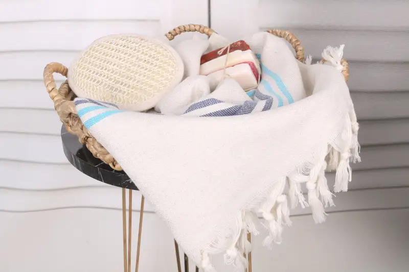 Beach Towel Bulk, Monogrammed Beach Towel, Hammam towel, Sand-Resistant Peshtemal, Bridal Shower Favor, 70x40 Linen Striped Towel, Kids Beach Towel - 2
