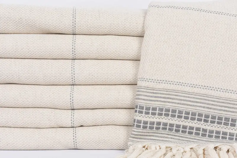 Bachelorette Gifts, Boho Throw Blankets, Wedding For Favor, Woven Throw Blanket, 96x94 Linen Striped Towel, Monogram Beach Blanket, Organic Throw - 2
