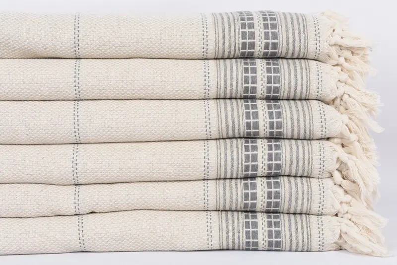 Bachelorette Gifts, Boho Throw Blankets, Wedding For Favor, Woven Throw Blanket, 96x94 Linen Striped Towel, Monogram Beach Blanket, Organic Throw - 3