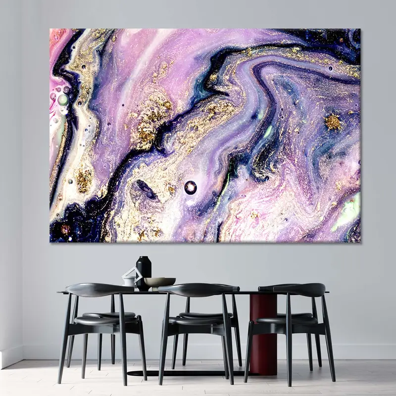 Purple Canvas Decor, Wall Art Canvas, Abstract Canvas Print, Marble Wall Decor, Dream Abstract Canvas ,Home Wall Decor, Marble Abstract Art - 1
