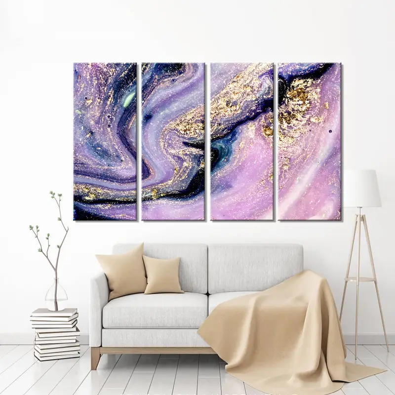 Purple Canvas Decor, Wall Art Canvas, Abstract Canvas Print, Marble Wall Decor, Dream Abstract Canvas ,Home Wall Decor, Marble Abstract Art - 4