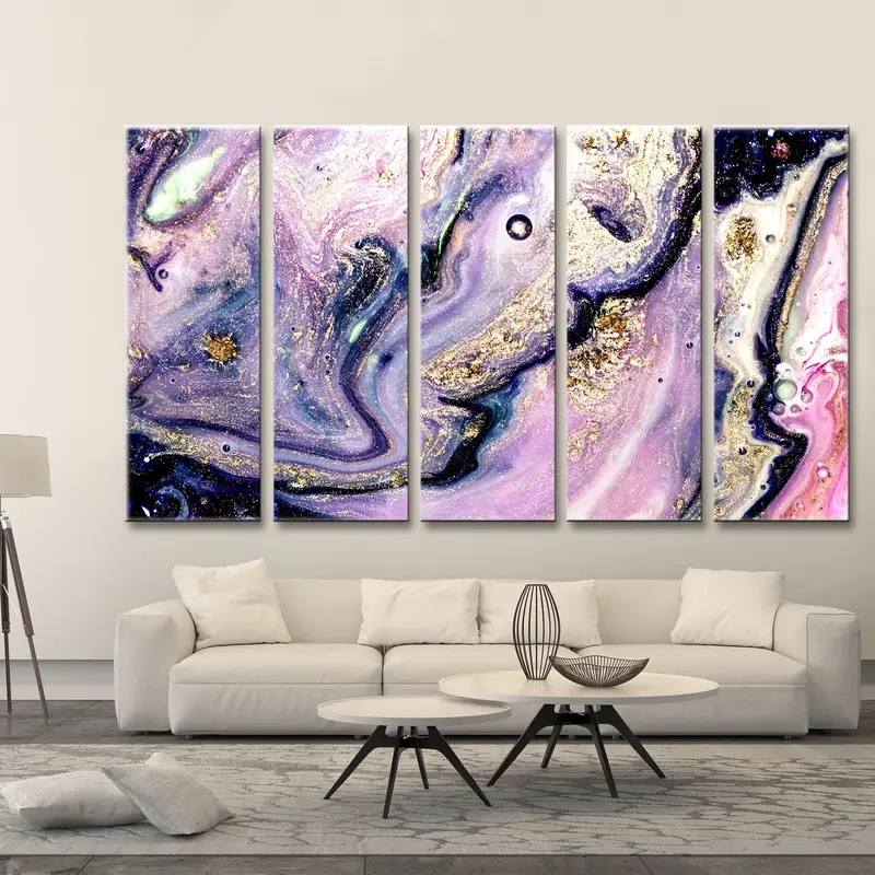 Purple Canvas Decor, Wall Art Canvas, Abstract Canvas Print, Marble Wall Decor, Dream Abstract Canvas ,Home Wall Decor, Marble Abstract Art - 2