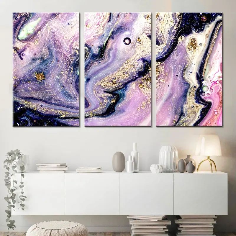 Purple Canvas Decor, Wall Art Canvas, Abstract Canvas Print, Marble Wall Decor, Dream Abstract Canvas ,Home Wall Decor, Marble Abstract Art - 3