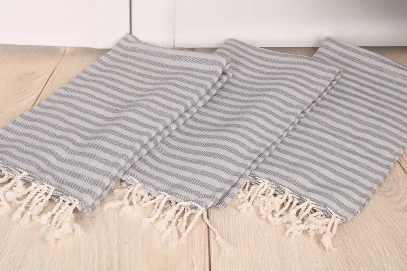 Custom Name Towel, Organic Towel, Travel Towel, Custom Wedding Gift, Sand-free towel, 70x40 Cotton Striped Towel, Personalised Gift, Hammam towel - 6