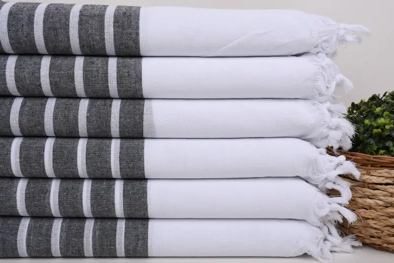 Guest Towel, 70x40 Cotton Striped Towel, Gift Towel, Absorbent towel, Peshtemal Towel, Personalized Bridesmaid Beach Towel, Monogram Turkish Towel - 2
