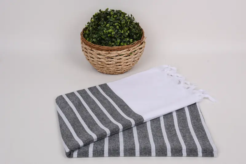 Guest Towel, 70x40 Cotton Striped Towel, Gift Towel, Absorbent towel, Peshtemal Towel, Personalized Bridesmaid Beach Towel, Monogram Turkish Towel - 4