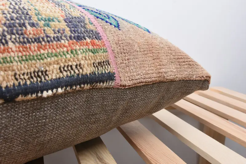 Boho Pillow, Nautical Throw Pillow Sham, Pillow for Sofa, 16x36 Blue Pillow, Boho Throw Pillow, Pillow Case, Vintage Kilim Throw Pillow, Car Cushion - 7
